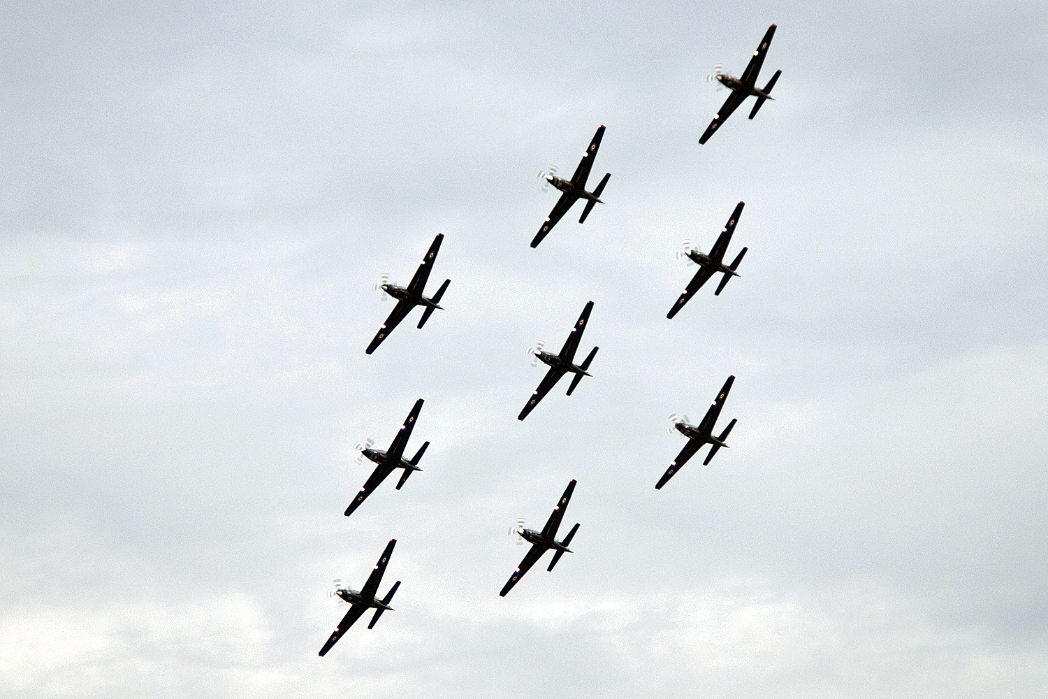 Diamond nine formation
